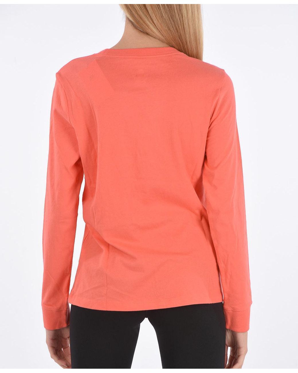 Nike Red Logo-Print Long-Sleeve T-Shirt