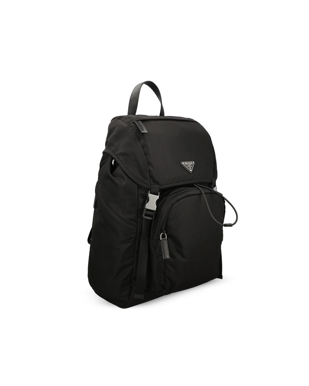 Prada Black Logo Backpack for men