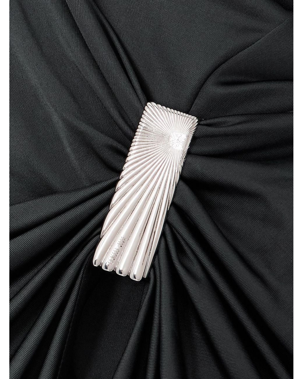 The Attico Black Jersey Mini Dress