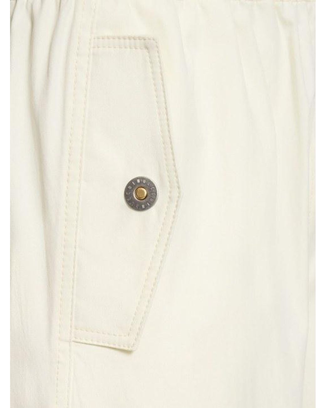 Dion Lee White Elastic Casual Pants for men