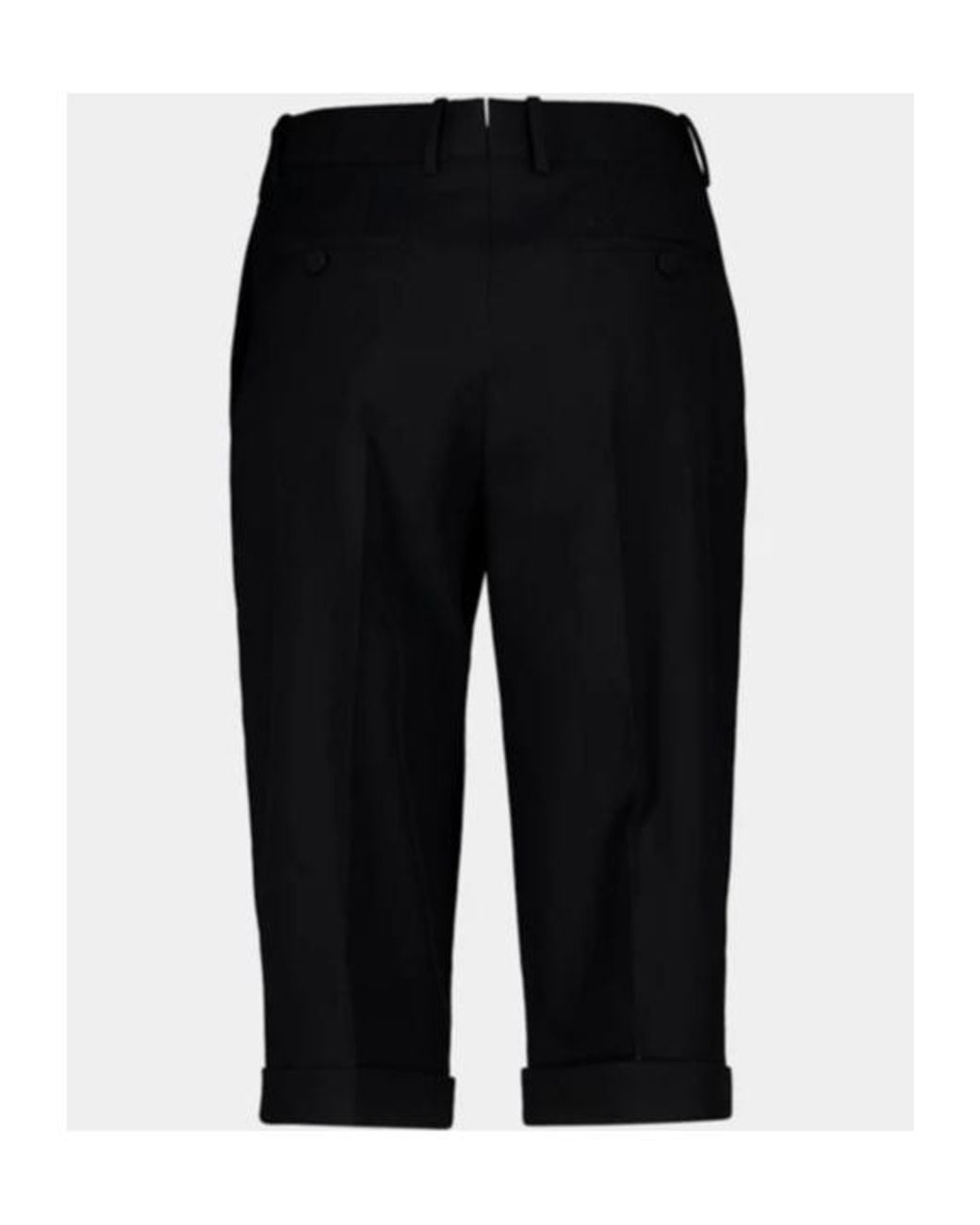 Tom Ford Black Cuffed Cropped Pants
