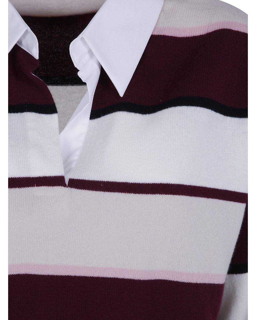 Mrz Multicolor Oversized Long Sleeves Polo Neck Sweater