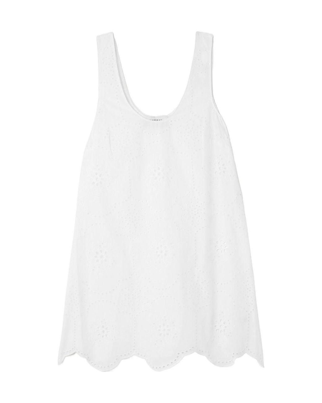 Matteau White Anglaise Cotton Mini Dress