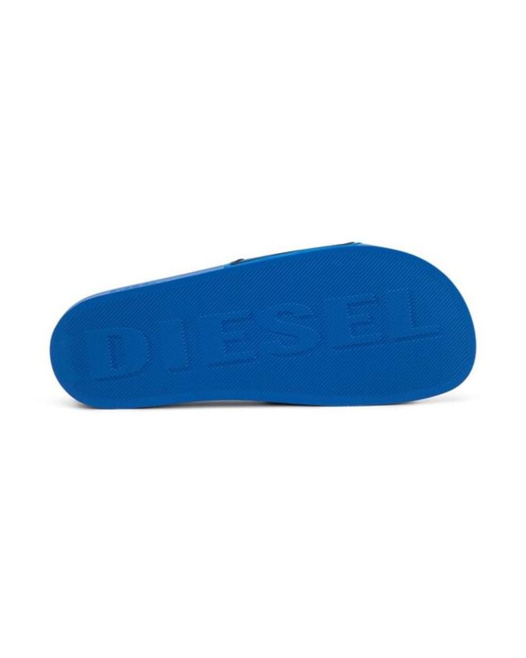 DIESEL Blue Sa-Mayemi Cc Logo Embossed Pool Slides for men