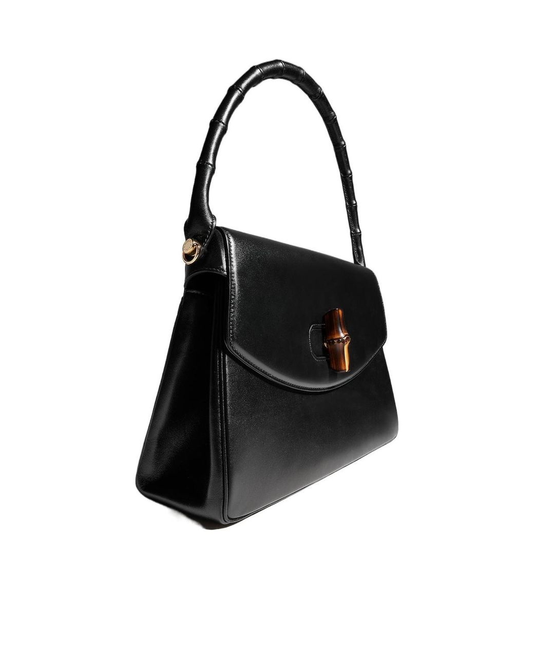 Gucci Black Bamboo Vendetta Medium Top Handle Bag
