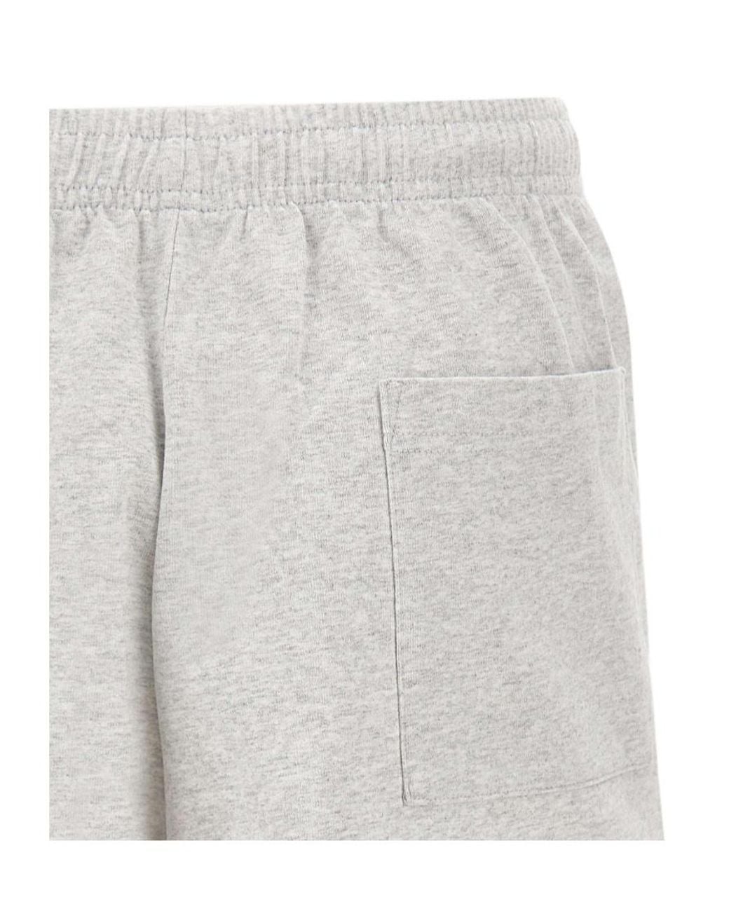 Sporty & Rich White Elastic Waist Shorts