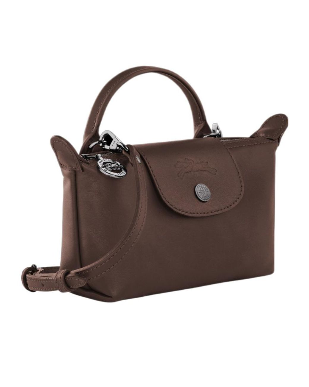 Longchamp Brown Top Handle Shoulder Bag