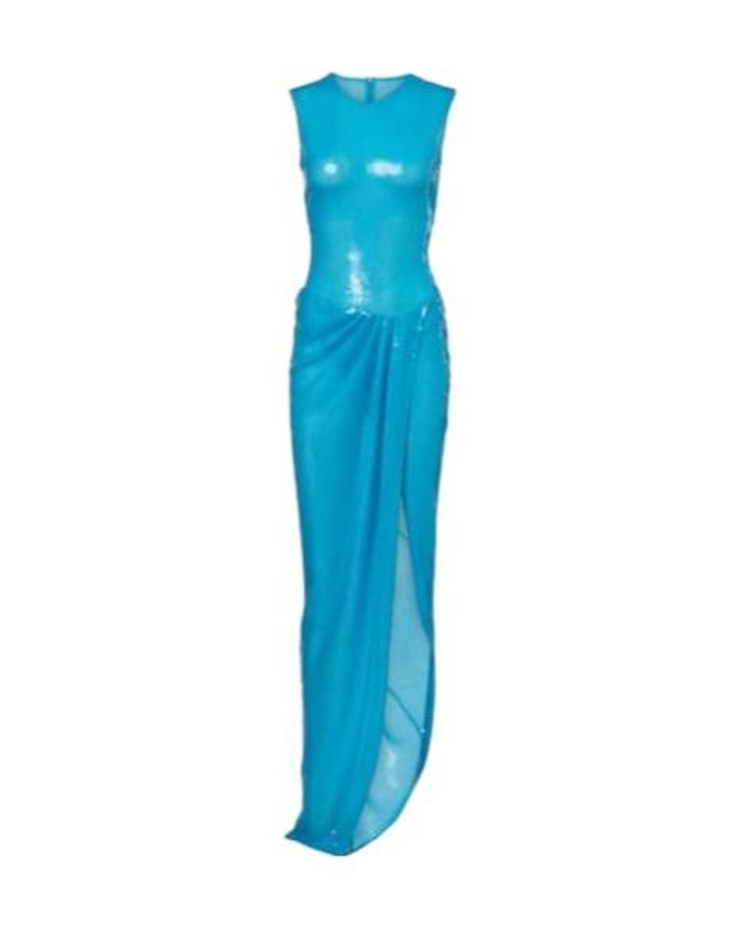 Alex Perry Blue Asymmetric Sequined Gown