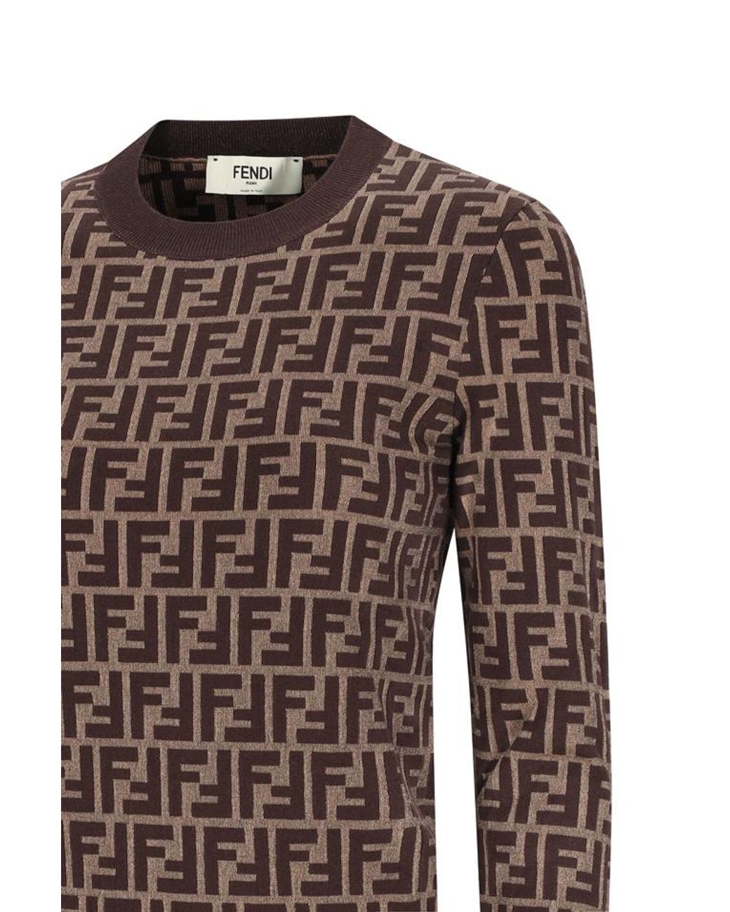 Fendi Black Logo Pattern Sweater