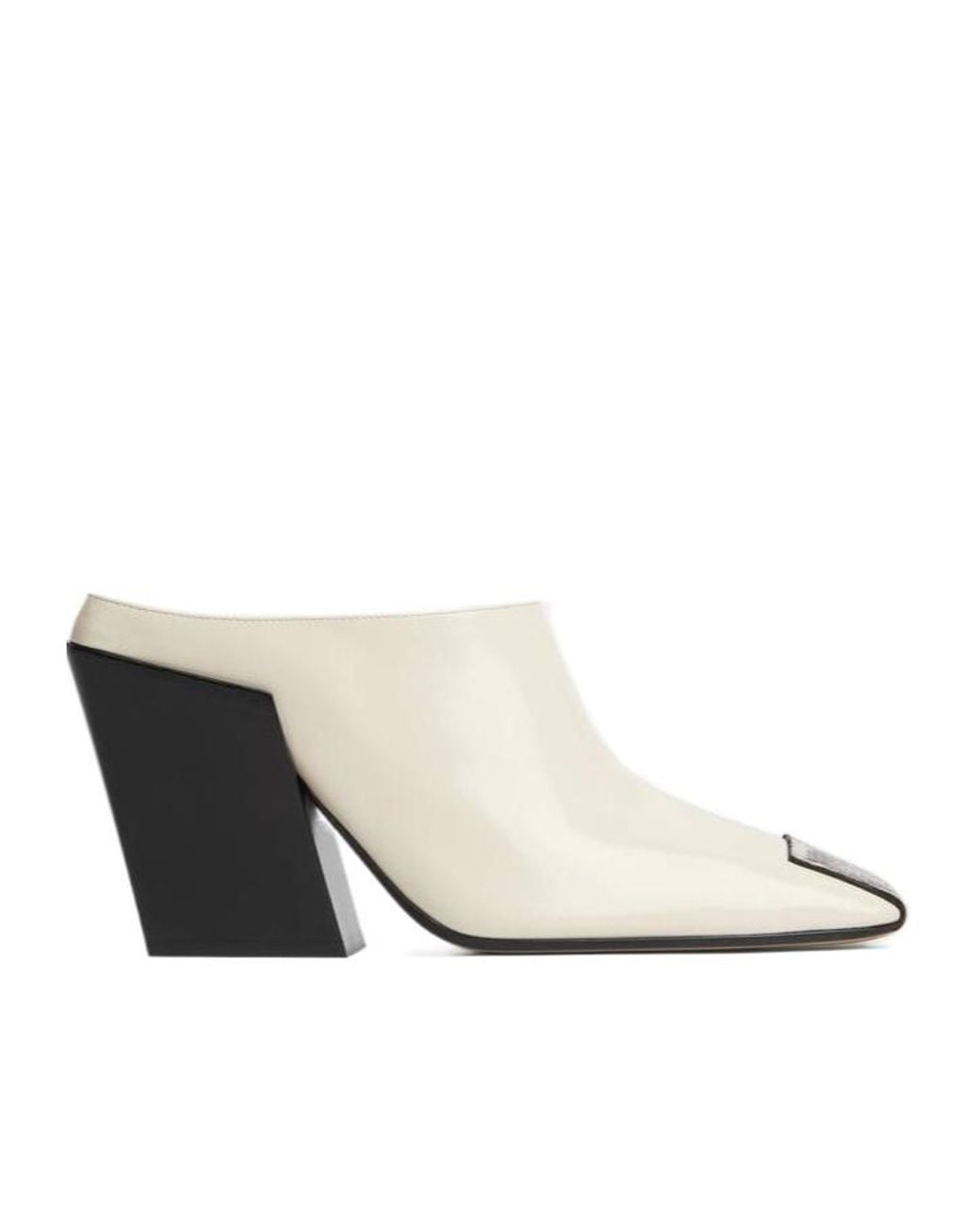 Bottega Veneta White Ventura Mules