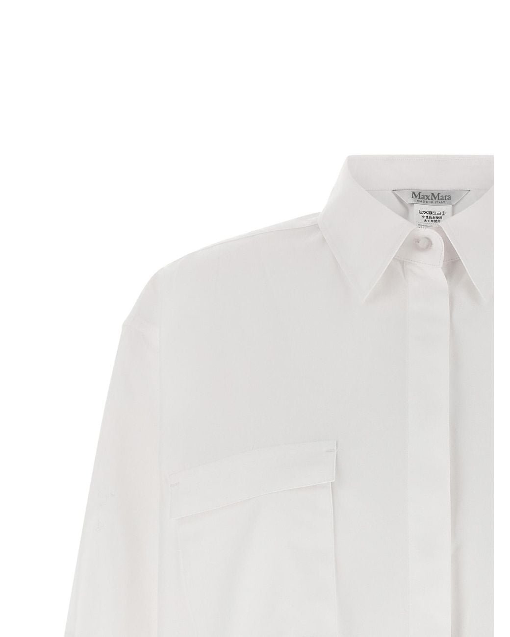 Max Mara White Tenue Button-Up Long-Sleeved Shirt