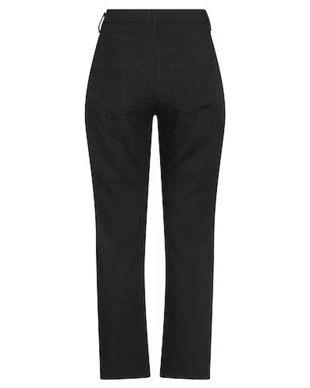 Rick Owens Black High-Waisted Straight-Leg Pants