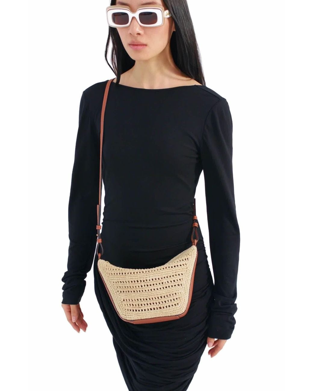 Loewe Metallic Mini Hammock Hobo Bag