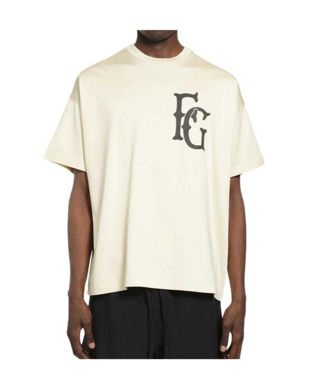 Fear Of God White Logo-Detail T-Shirt for men