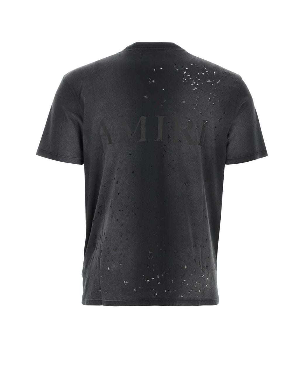 Amiri Black Logo Printed Crewneck T-Shirt for men