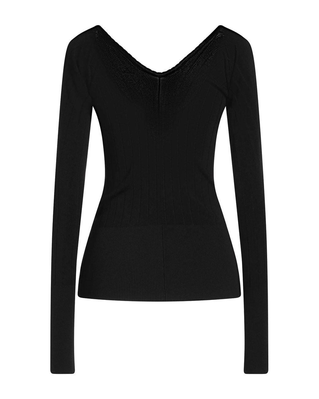 Jacquemus Black Plain Colour Knitted Lightweight Knit