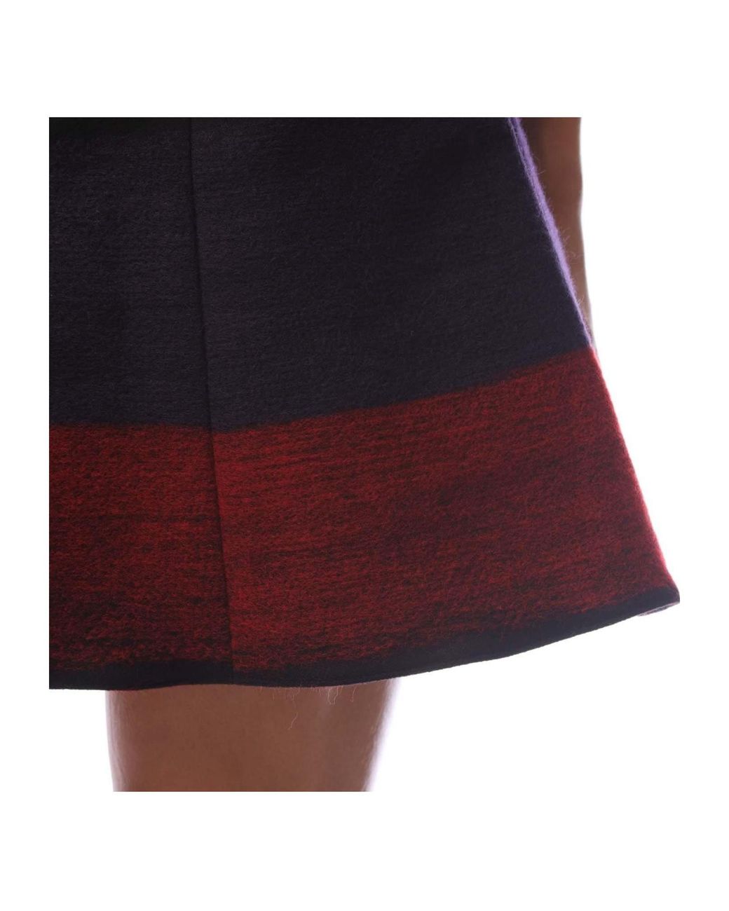 Emporio Armani Black Dip Dyed Flared Mini Skirt