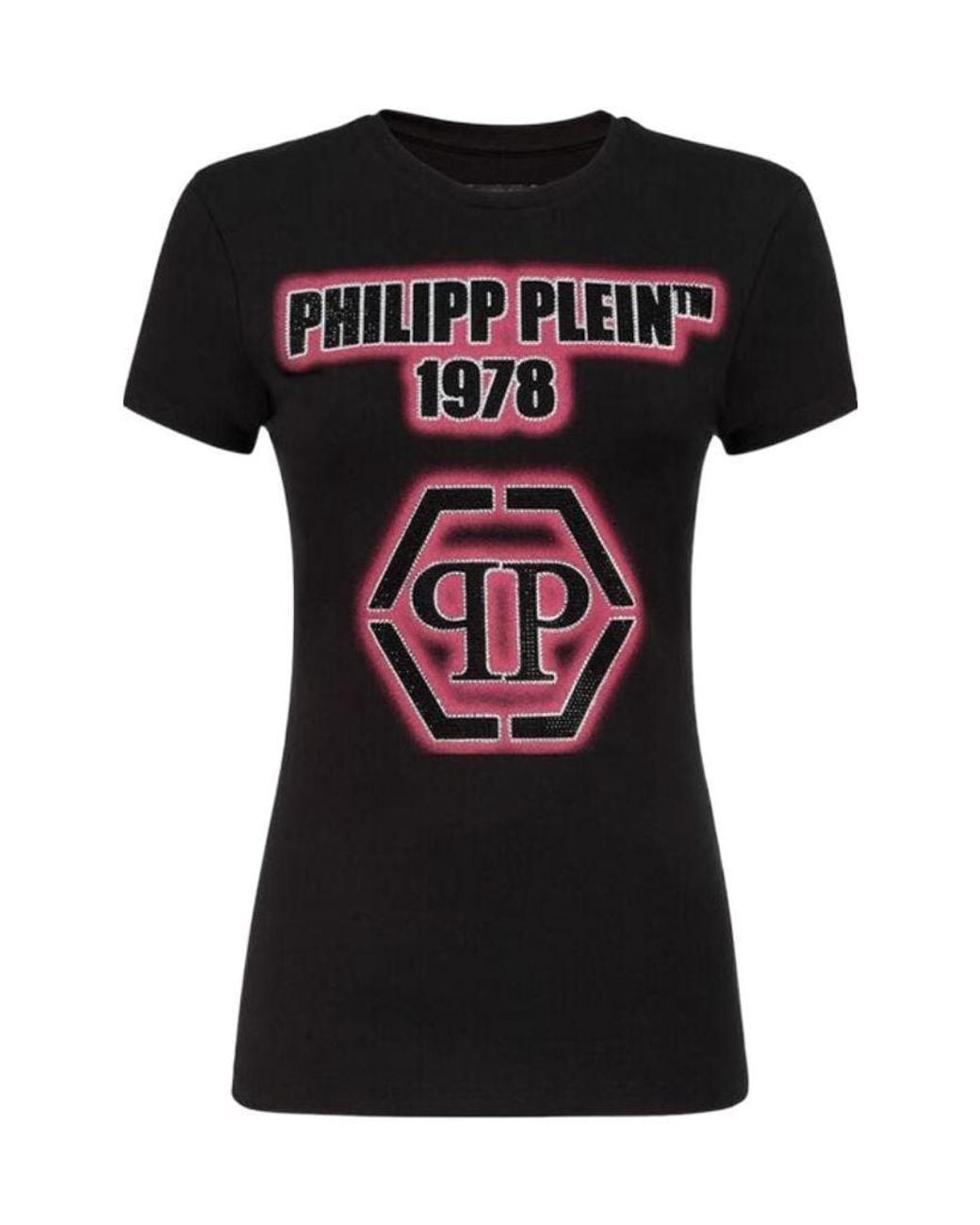 Philipp Plein Black Logo Details T-Shirt