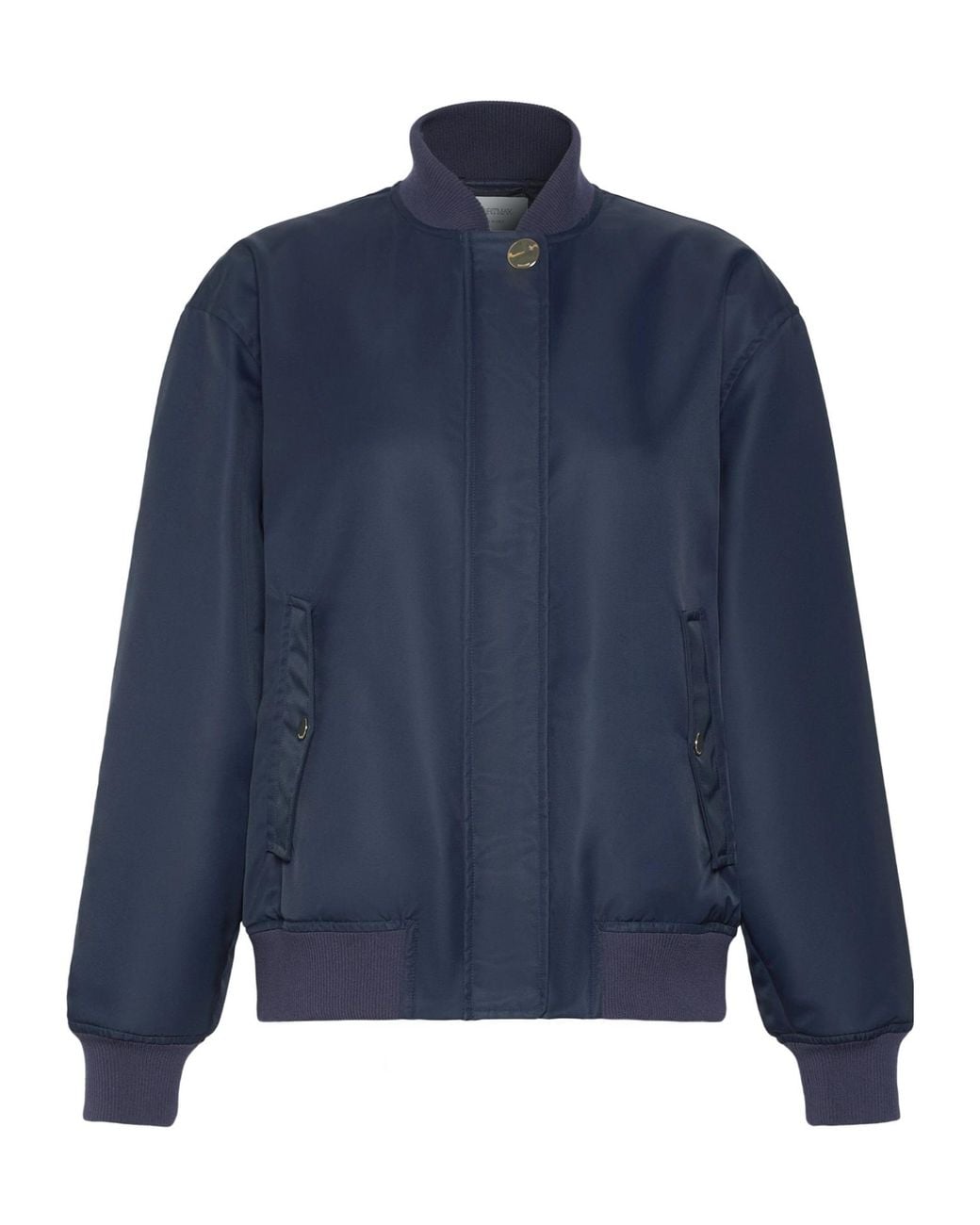Sportmax Blue Zip-Up Bomber Jacket