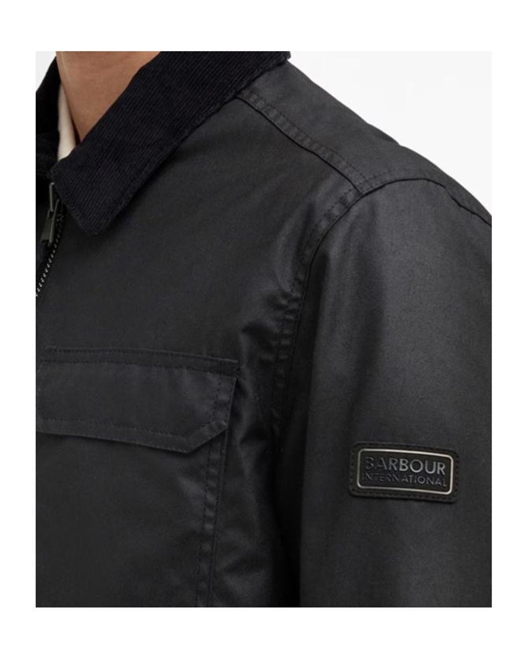 Barbour Black Zippered Long-Sleeved Casual Jacket for men