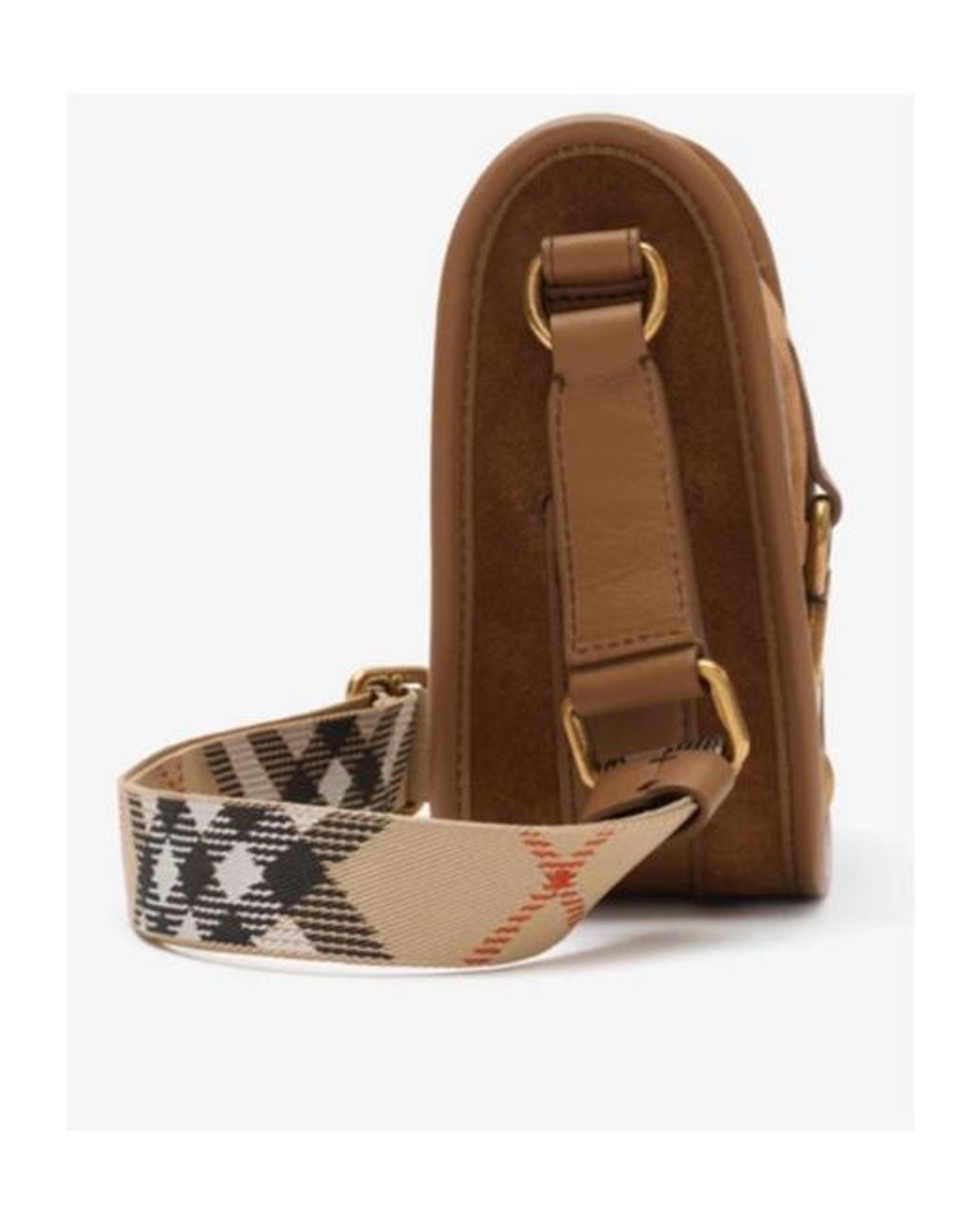 Burberry Brown Mini B Clip Messenger Bag