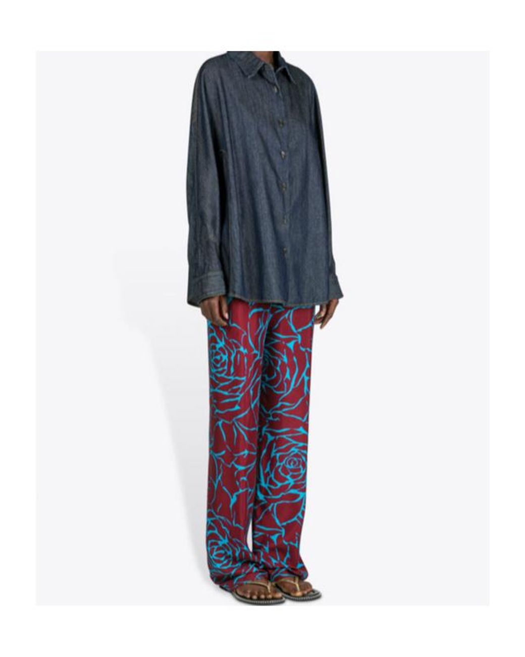 Dries Van Noten Blue Denim Cocoon Shirt
