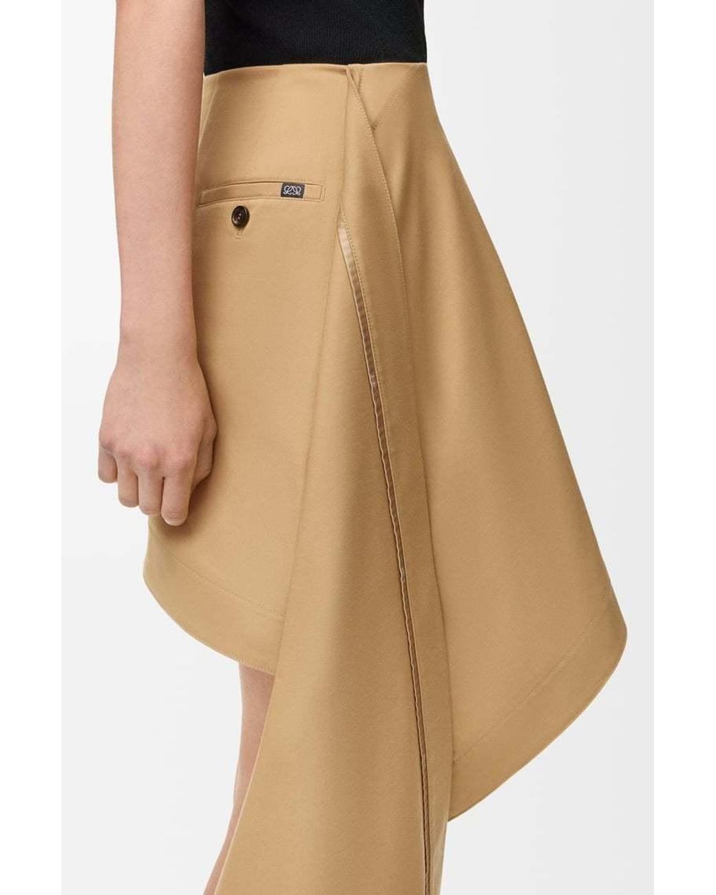 Loewe White Asymmetric Silhouette Skirt