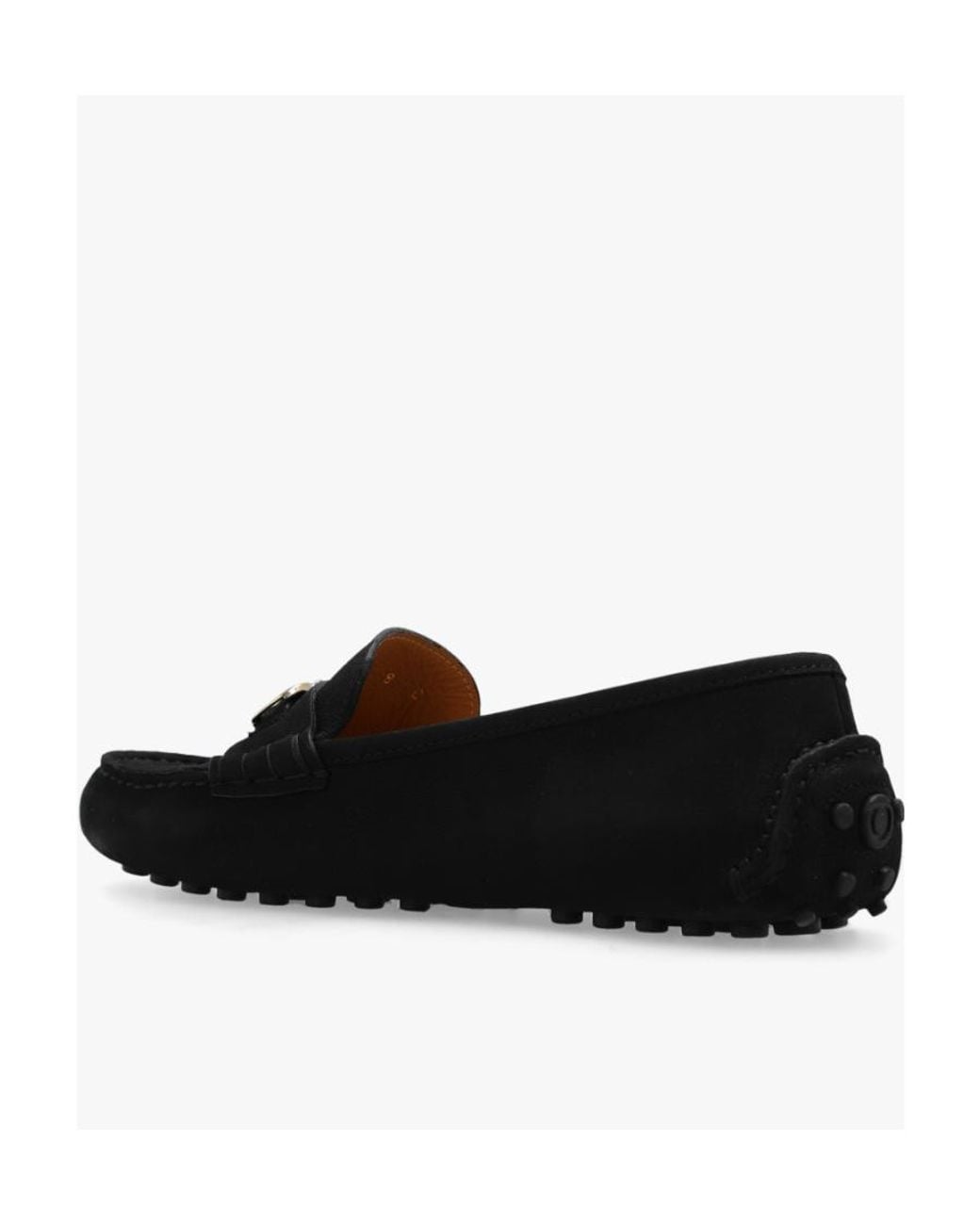 Ferragamo Black Logo Plaque Loafers