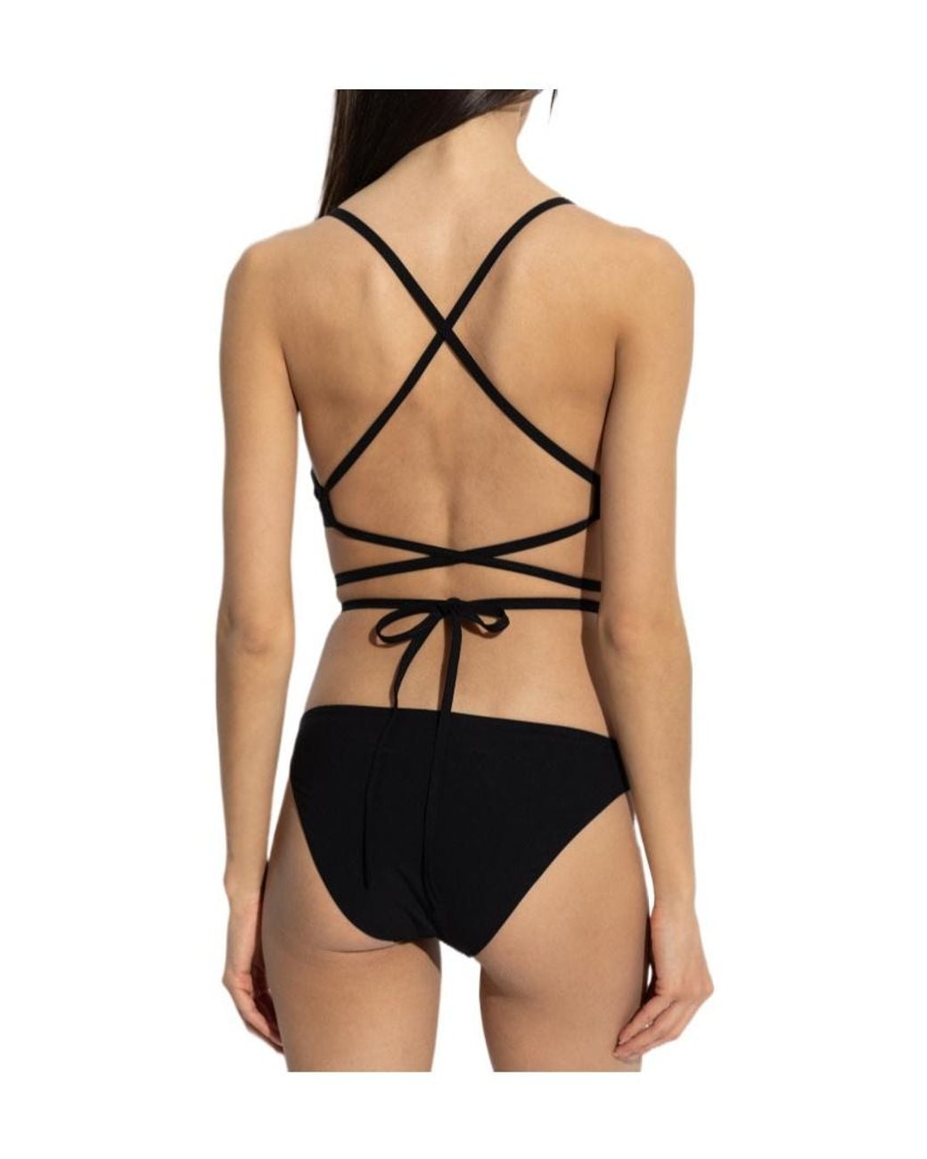 Isabel Marant Black Solange Wrap Bikini Top