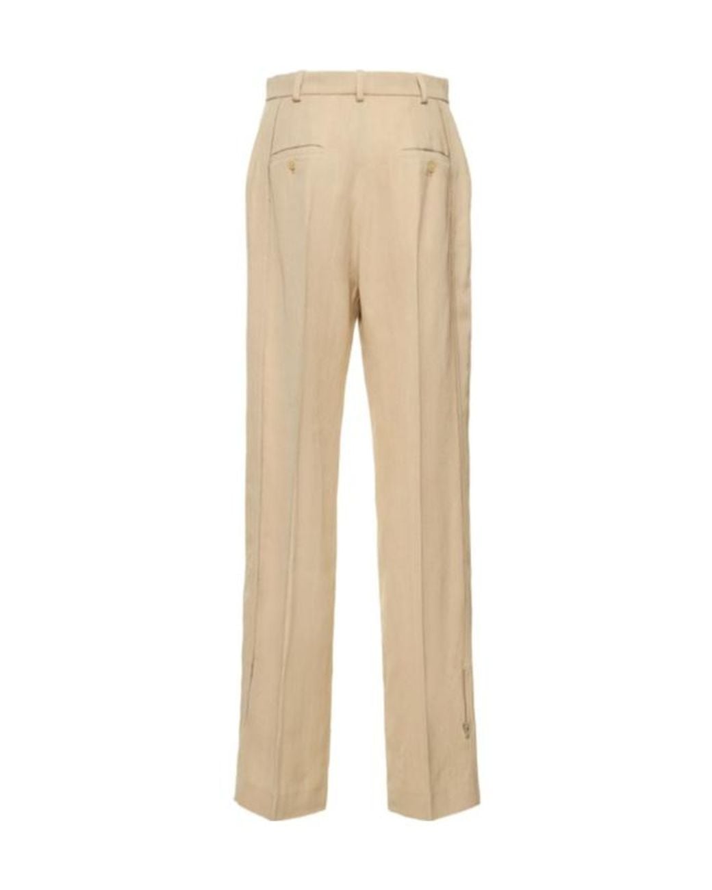 Jacquemus Natural Le Pantalon Astouin Silk Blend Pants