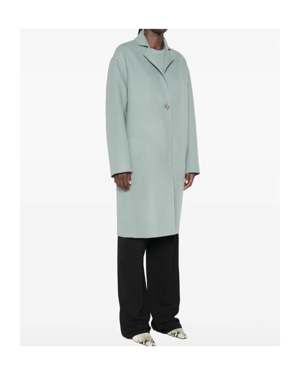 Fabiana Filippi Blue Single-Breasted Coat