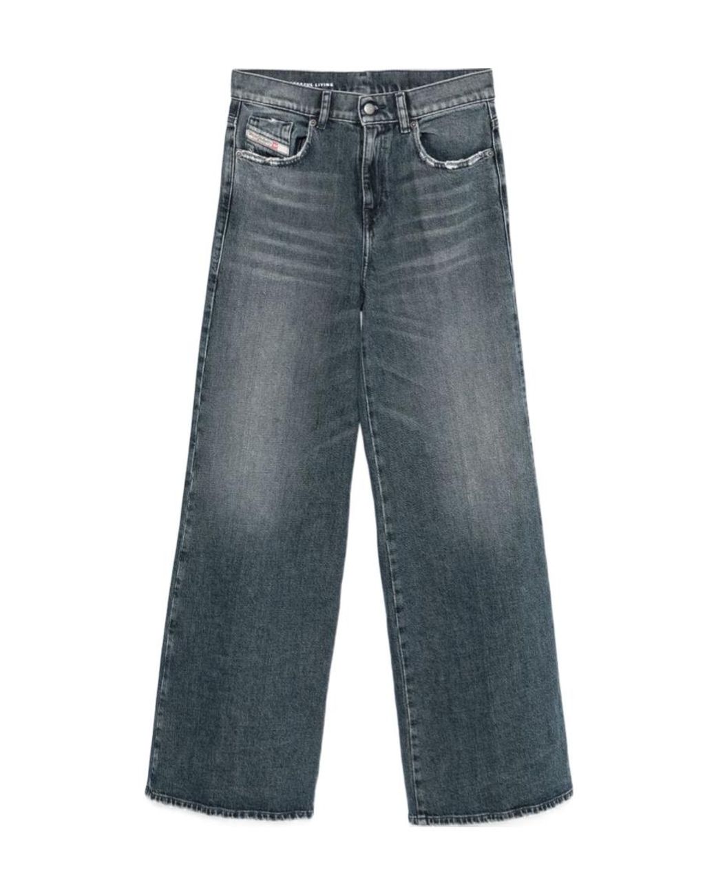 DIESEL Blue 1978 D-Akemi Logo Patch Jeans
