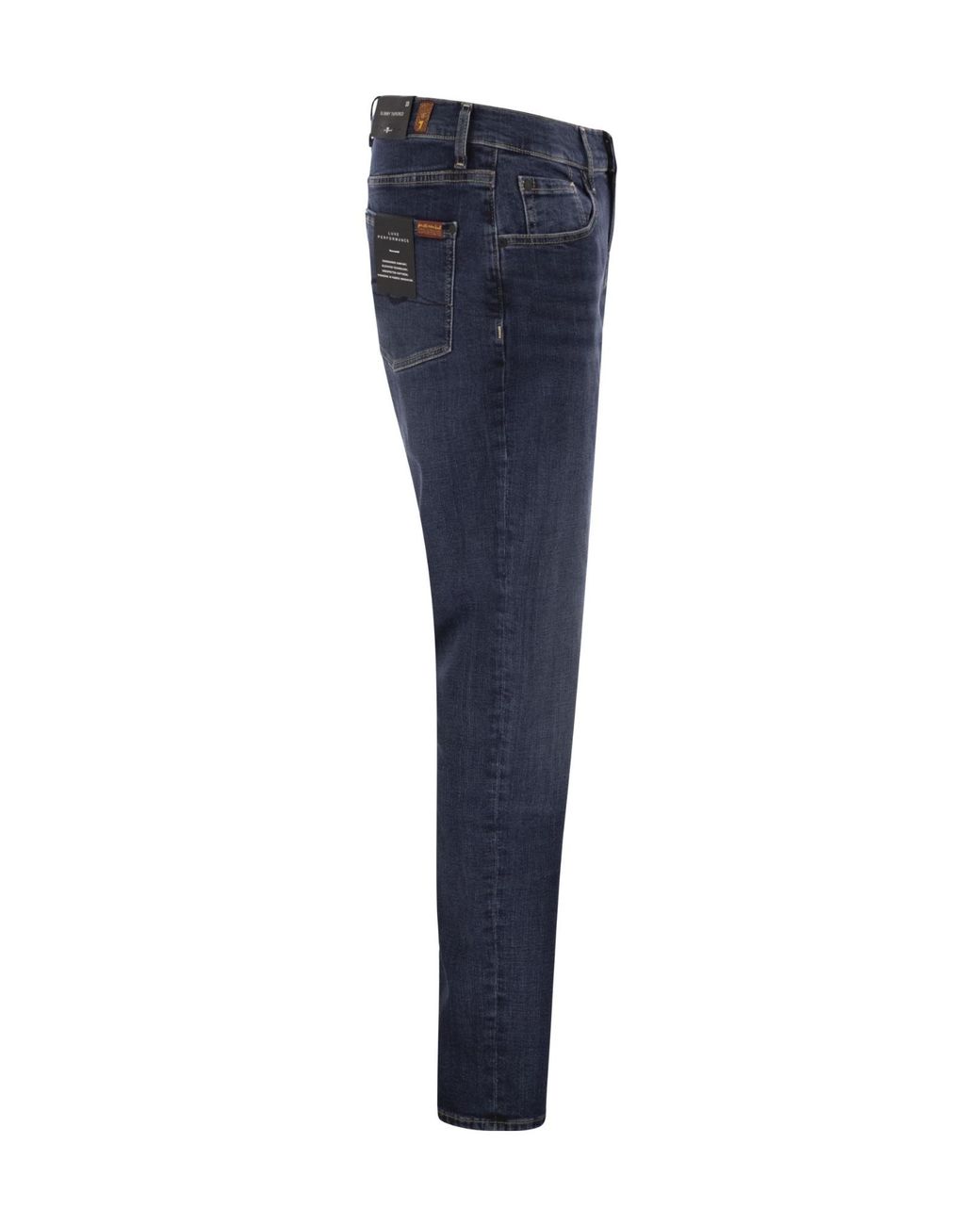 7 For All Mankind Blue Slimmy Tapered Jeans for men