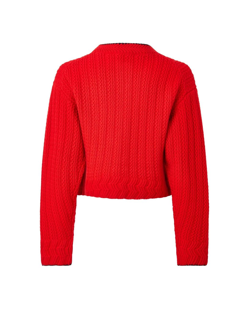 Chloé Red Twist-Knit Cardigan