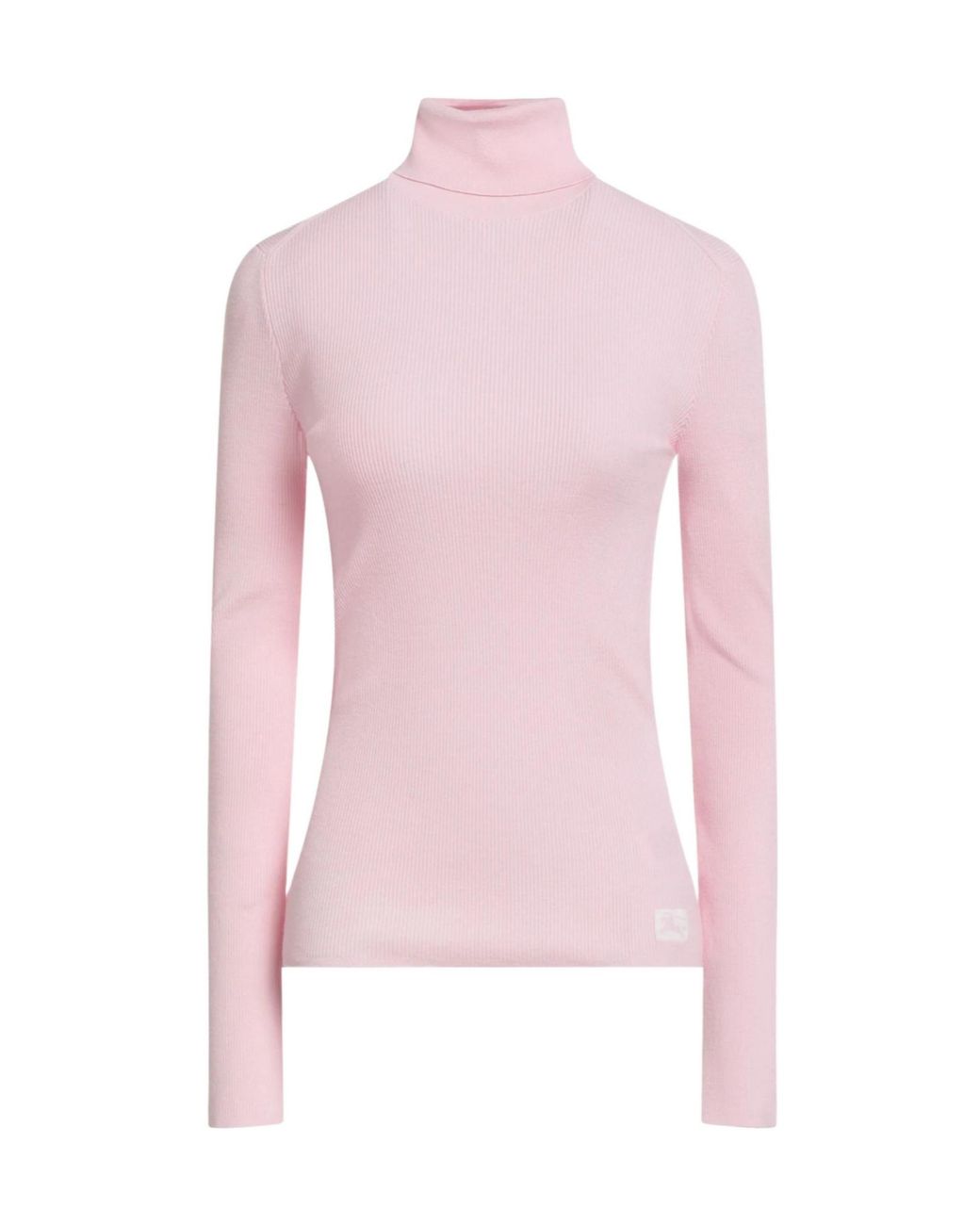 Burberry Pink Minimalist Solid Long-Sleeve Knit