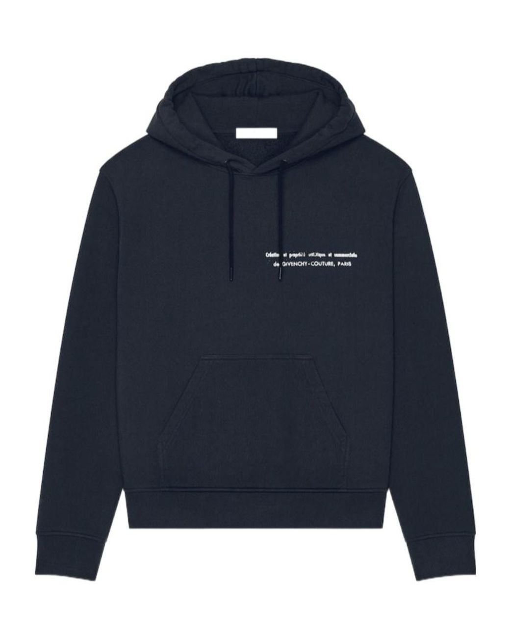 Givenchy Blue Logo Printed Drawstring Hoodie for men