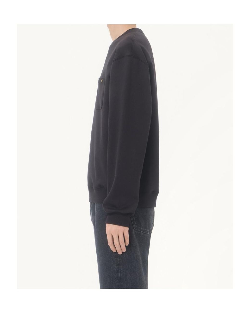 Valentino Black Vgold Crewneck Sweatshirt for men