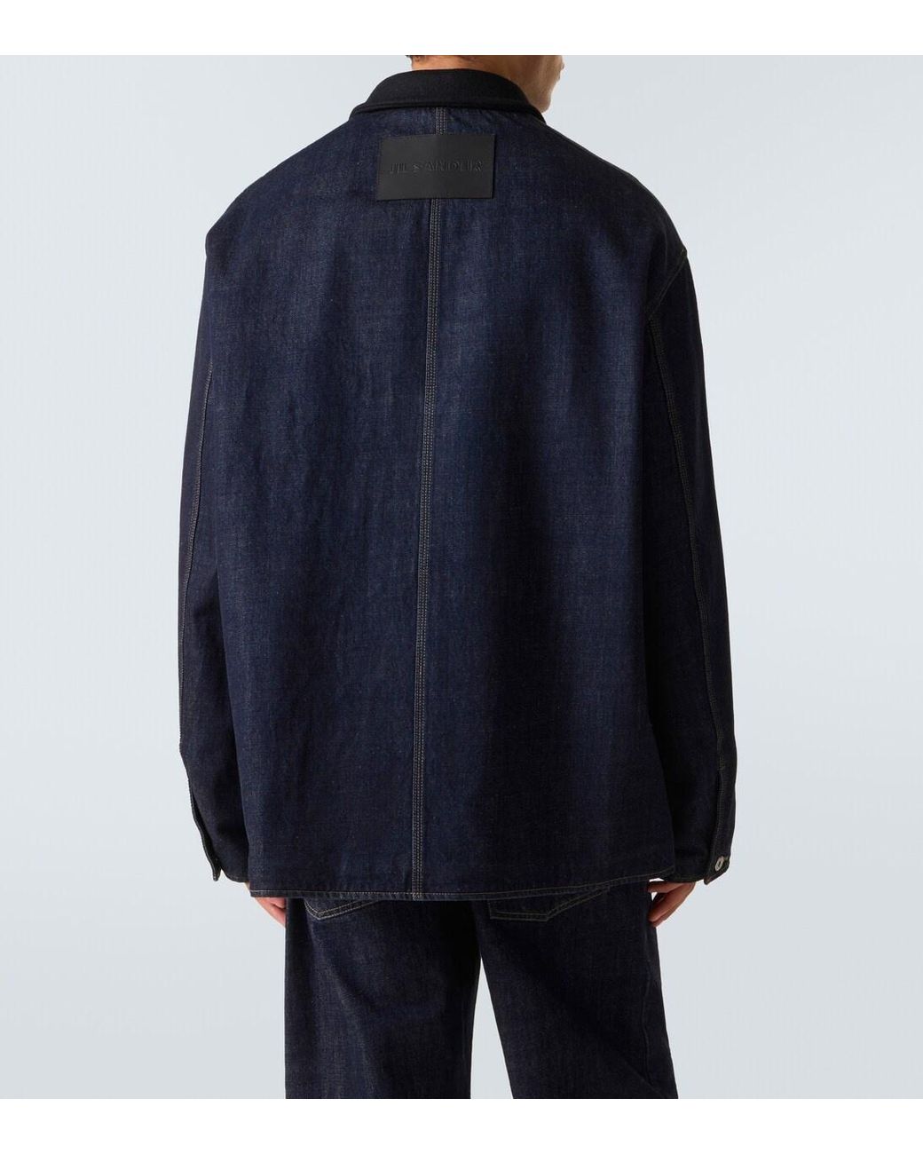 Jil Sander Blue Oversized Denim Jacket for men