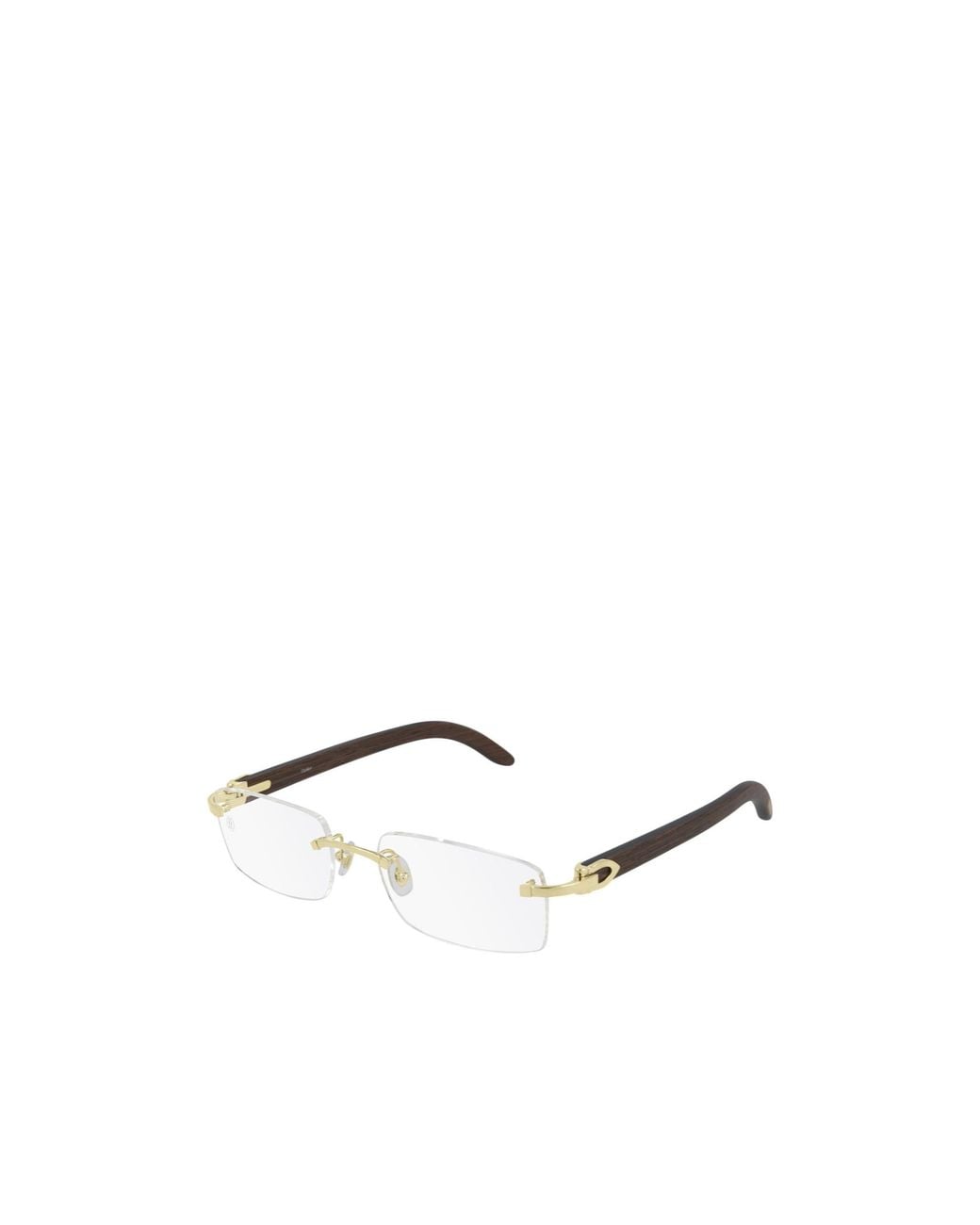 Cartier White Rectangular Frame Glasses for men