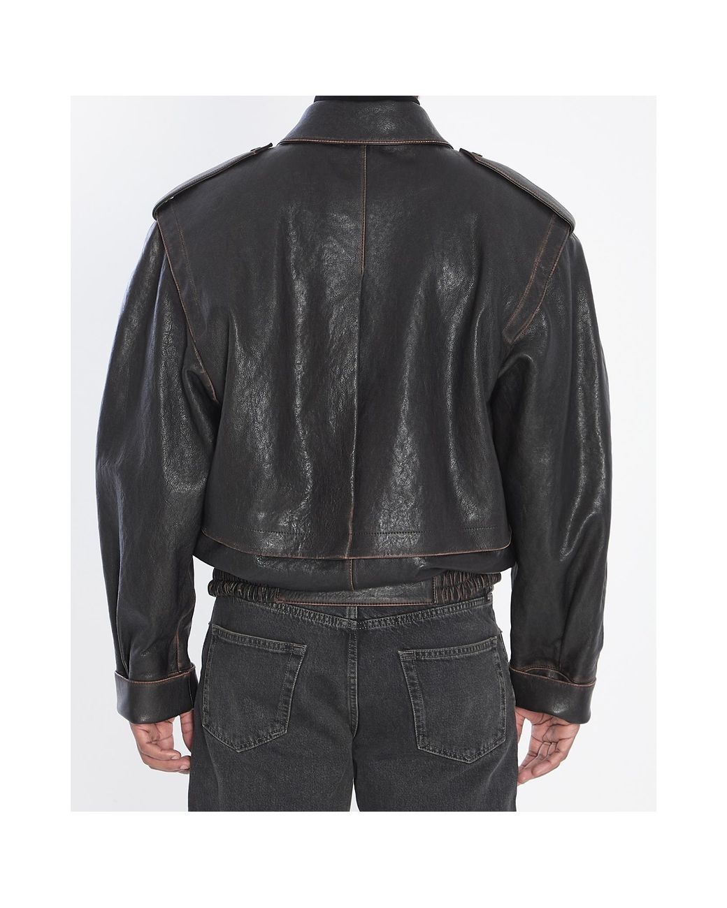 Saint Laurent Gray Zip-Up Bomber Jacket for men