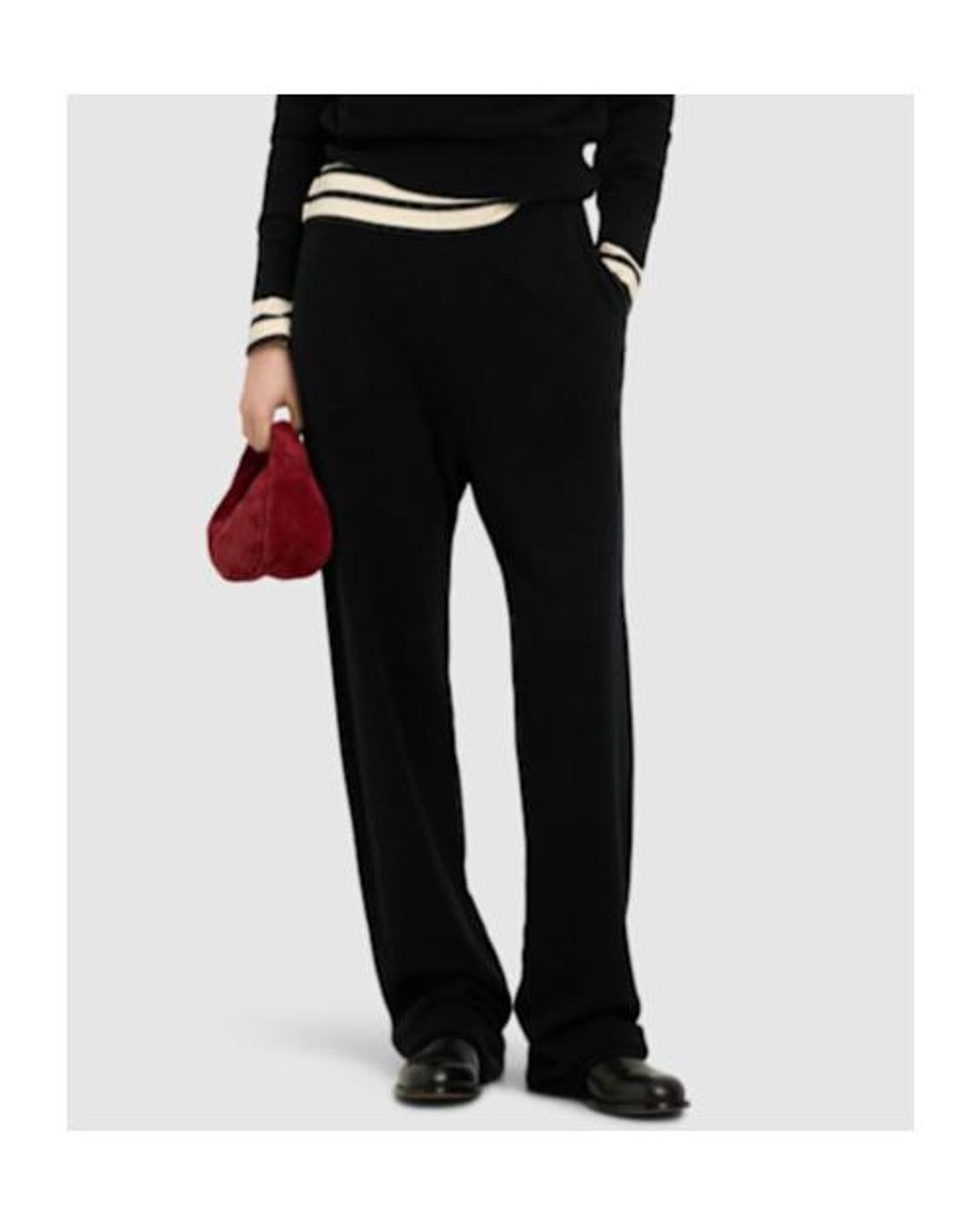Extreme Cashmere Black Elastic Waist Casual Pants