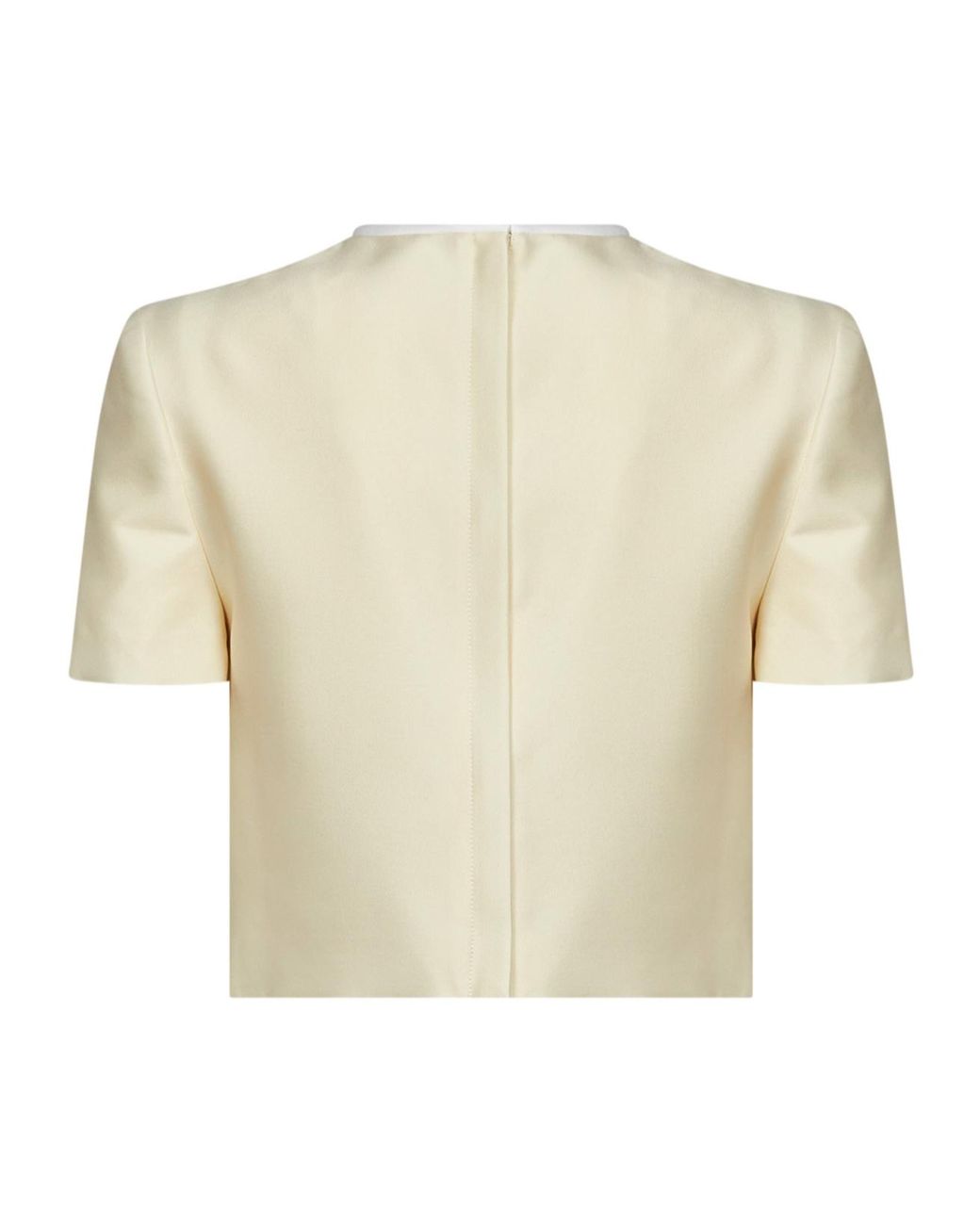 Self-Portrait Natural Taffeta Top