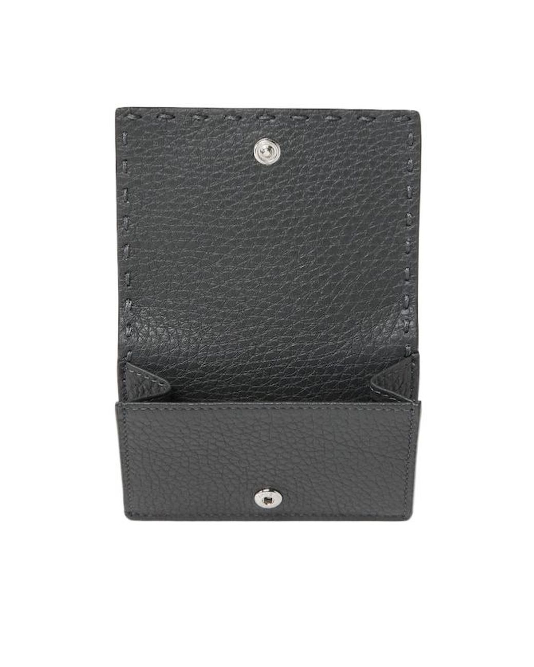 Fendi Gray Selleria Wallet for men
