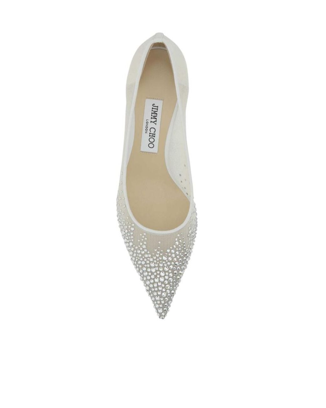 Jimmy Choo White Love 65 Embellished Pumps