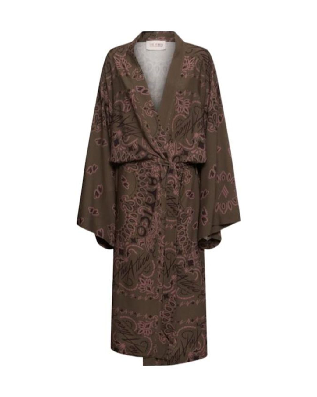 The Attico Brown Muslin Caftan Dress