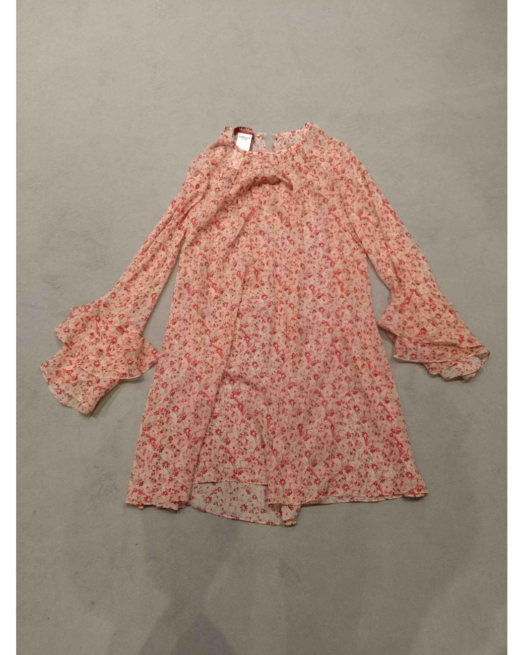 Max Mara Red Printed Georgette Dress