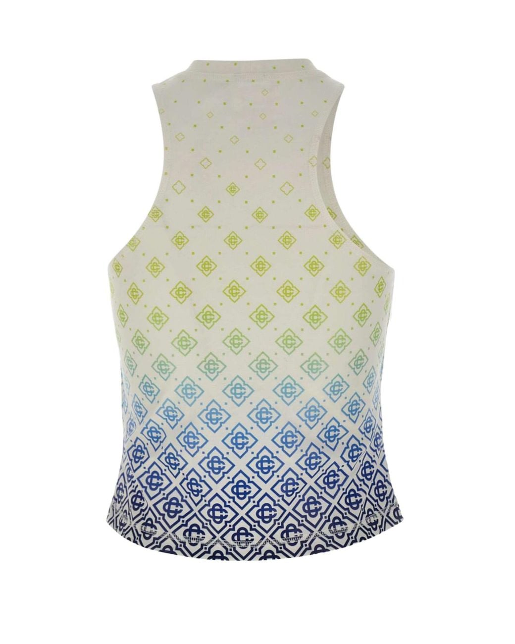 Casablanca Multicolor Draped Monogram Sleeveless Top