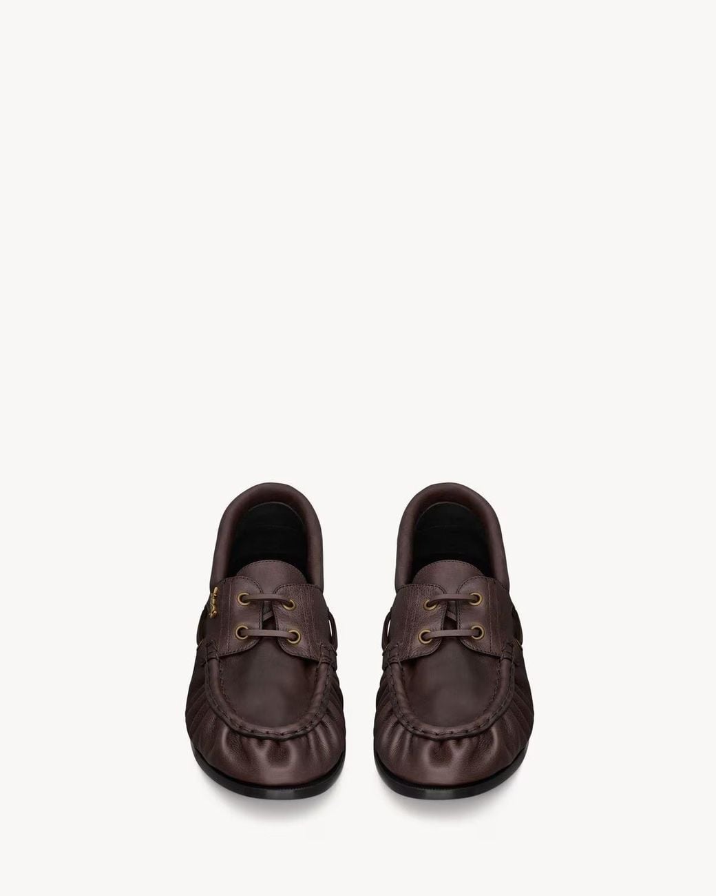 Saint Laurent Brown Le Loafer Slip-On Flat Shoes for men