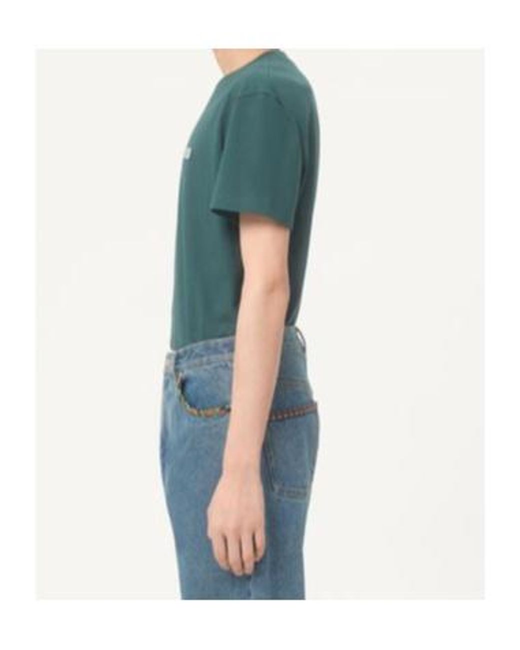 Valentino Green Vlogo Embroidered Crewneck T-Shirt for men