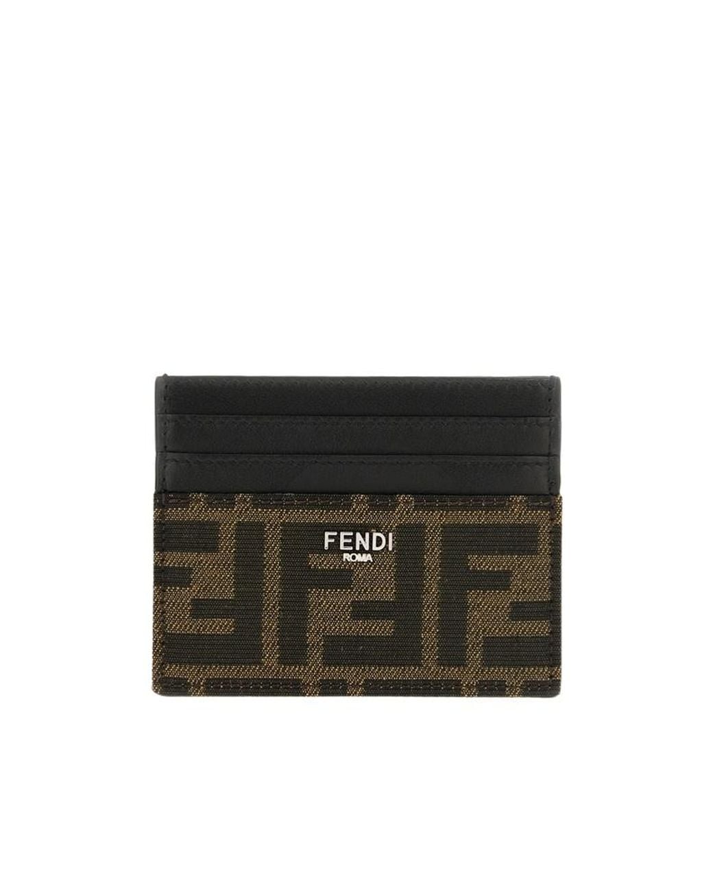 Fendi Black Ff Jacquard Card Pack for men